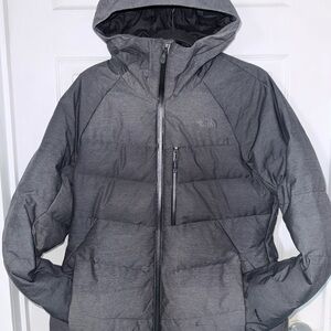 The North Face womens Charcoal Puffer Jacket